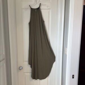Olive Green Halter neck Dress. S.